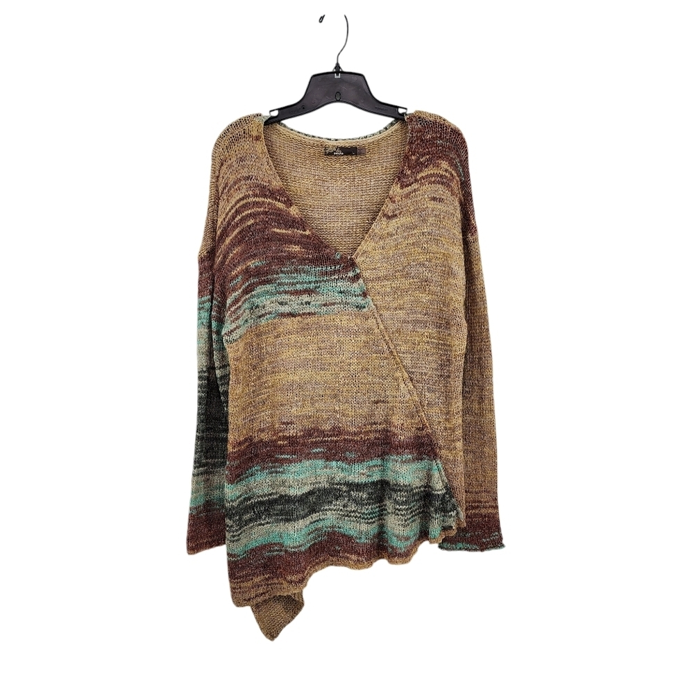 Prana Women's Asymmetrical Wrap Style Vignette Sweater - L